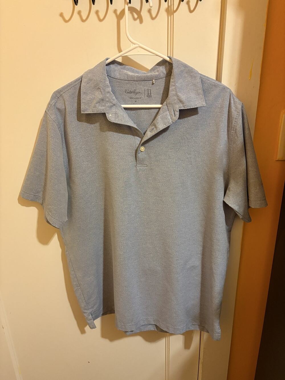 Walter Hagen 11 Majors Golf Polo Sz M Blue Heather Short Sleeve Performance